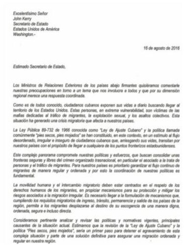 Panamá y otros ocho países piden reunión al gobierno de Estados Unidos por crisis de migrantes cubanos