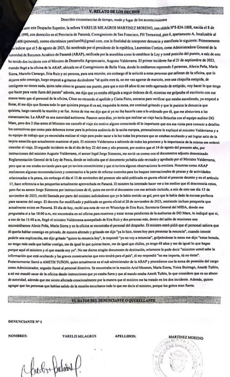 Tras su destitución de la Arap, la exdirectora acusa al ministro Valderrama de estar detrás del decreto de la pesca de arrastre