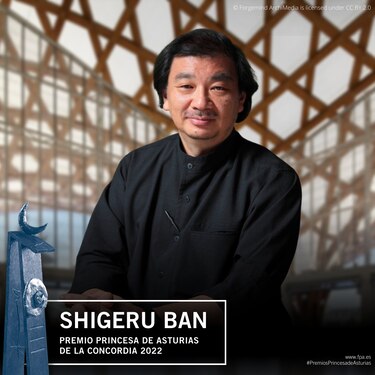 El arquitecto del papel, Shigeru Ban, Premio Princesa de la Concordia 2022