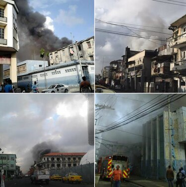 Incendio deja a 28 familias damnificadas en Colón