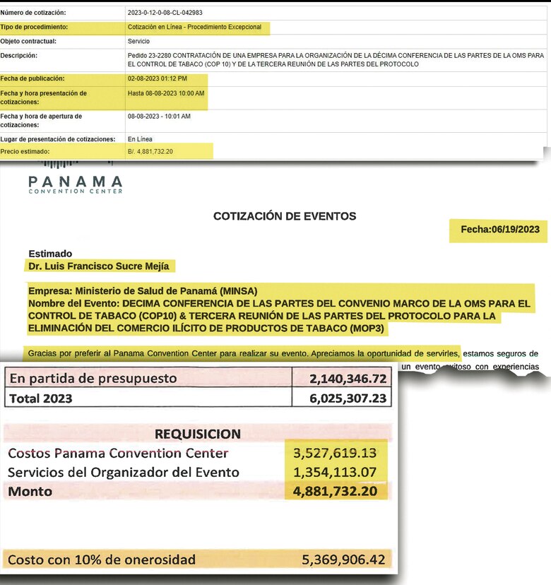 $5 millones pagará el Minsa por organizar una conferencia antitabaco