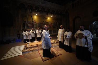 Así se vivió en Jerusalén el lavatorio de los pies durante el Jueves Santo
