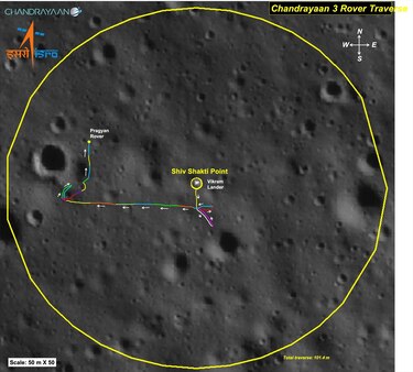 El rover lunar indio entra en modo letargo para pasar la noche polar