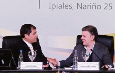 Santos y Correa hablan de la paz