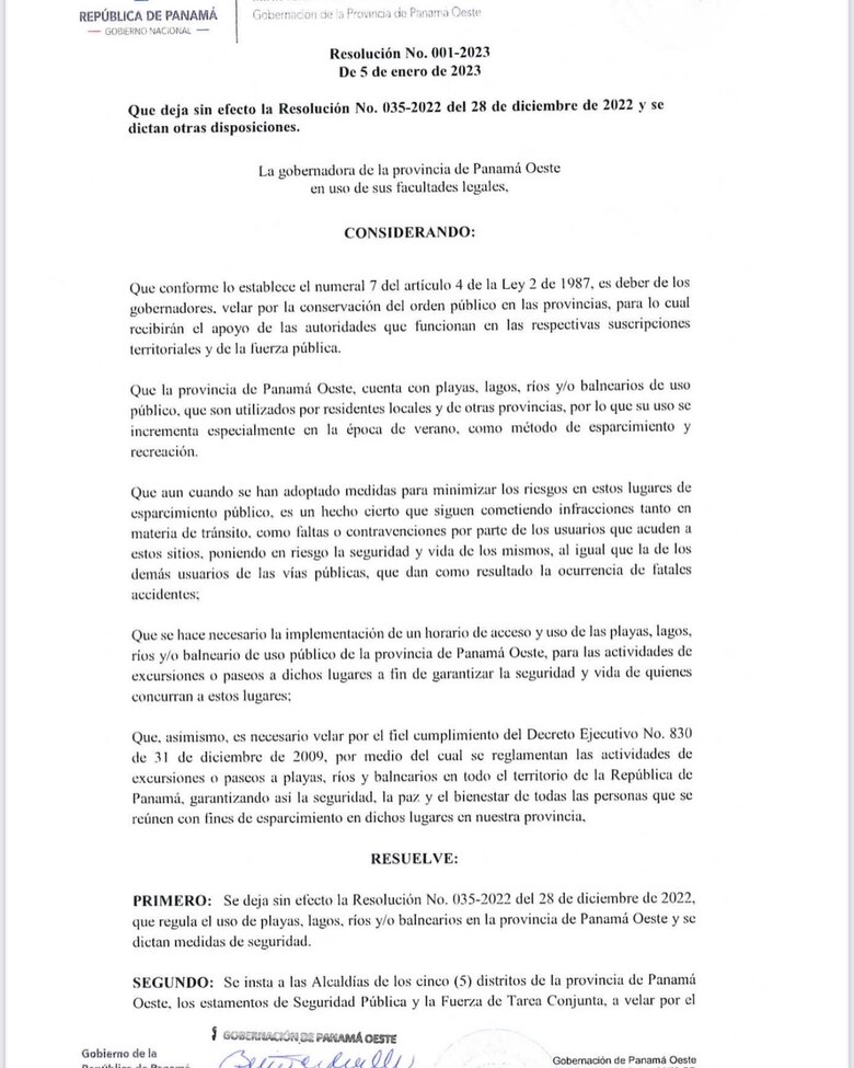 Derogan parcialmente resolución sobre horario en las playas; pero restricción sí aplicará para paseos en buses