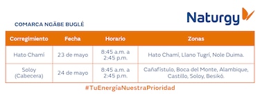 Trabajos de mantenimiento en la red eléctrica del 19 al 25 de mayo 2025