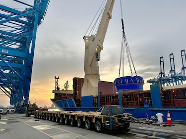 Comienza el traslado de la pieza principal de la tuneladora para la línea 3 del Metro de Panamá