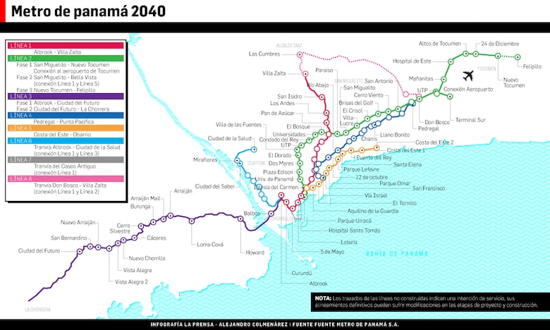 Metro extendería red con ocho líneas hasta el año 2040