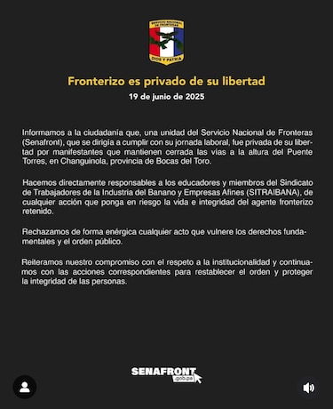 Manifestantes retienen a agente de Senafront en Changuinola y lo liberan horas después