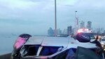 Corredor Sur: rescatan a conductor que cayó al mar