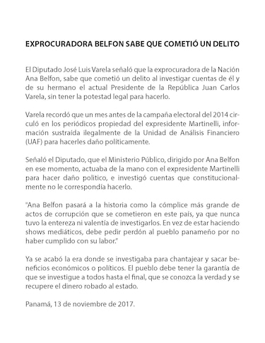 No existe óbice para investigar, dice fiscal