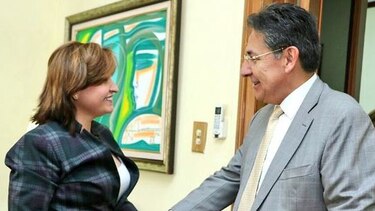 Procuradora Kenia Porcell y el fiscal general de Colombia formalizan acuerdo de cooperación
