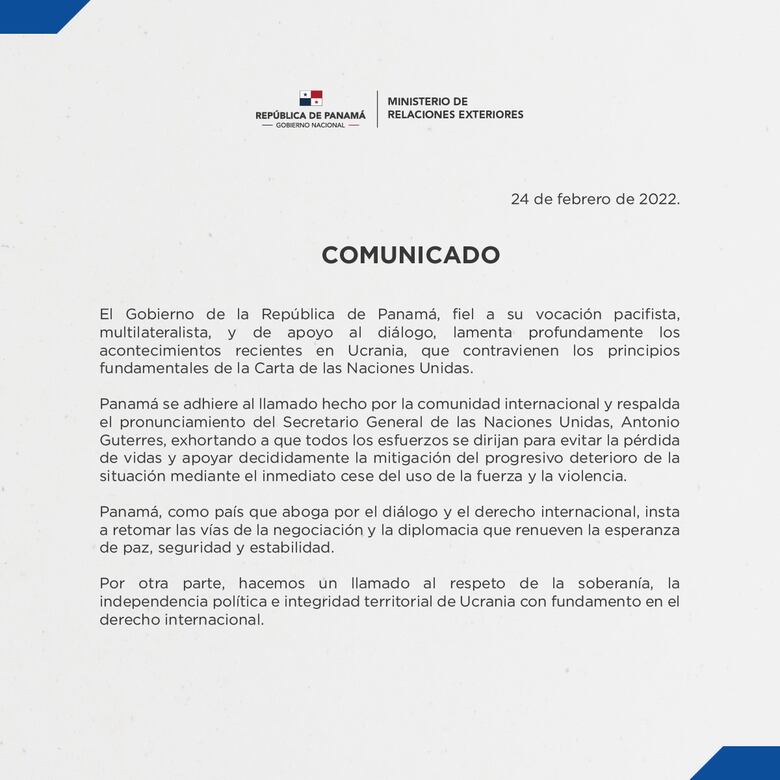 Seis panameños identificados en Ucrania se encuentran fuera de peligro, dice la canciller Mouynes