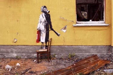 Fiscalía de Ucrania informa de un robo frustrado a una obra de Banksy en Gostomel