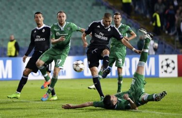 Real Madrid sufre para derrotar al modesto Ludogorets en Bulgaria