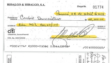 Hidalgo & Hidalgo giró cheque a CD