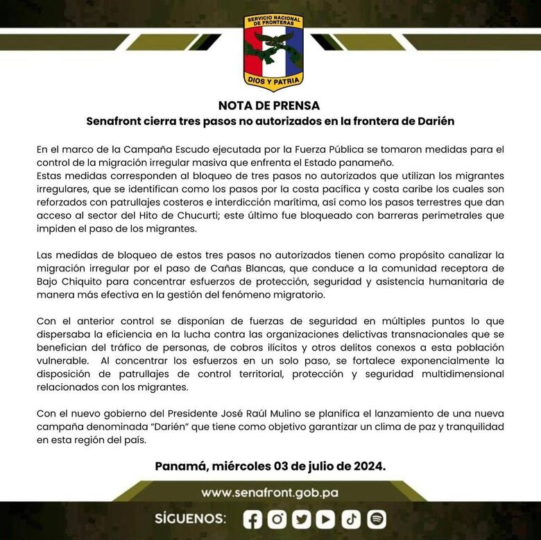 Cierre de cruces en el Darién: autoridades colombianas cuestionan la decisión de Panamá