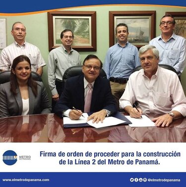 Metro de Panamá entrega orden de proceder al Consorcio Línea 2