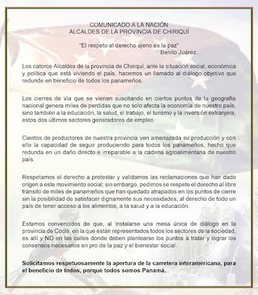 Reabren la Interamericana en Chiriquí; un grupo de la comarca Ngäbe-Buglé dice que mantendrá la vía abierta