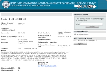 La Contraloría frena el refrendo a un contrato del Minsa ligado a Hombres de Blanco