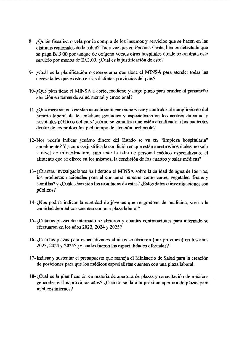 Estas son las preguntas que el ministro de Salud deberá responder por denuncias en el hospital Nicolás A. Solano