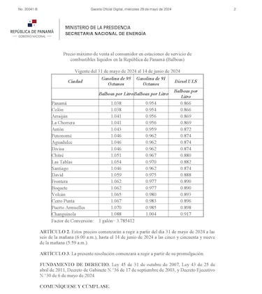 Los precios de las gasolinas bajarán a partir del viernes; el diésel registrará un leve aumento