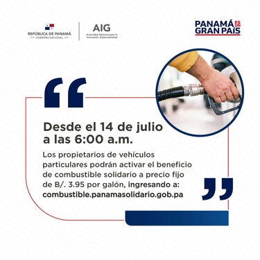 Se habilita plataforma para activar el subsidio del combustible en los vehículos particulares