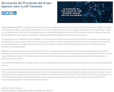 Grupo Egmont suspende a Colombia tras revelaciones de supuesta compra irregular del software Pegasus