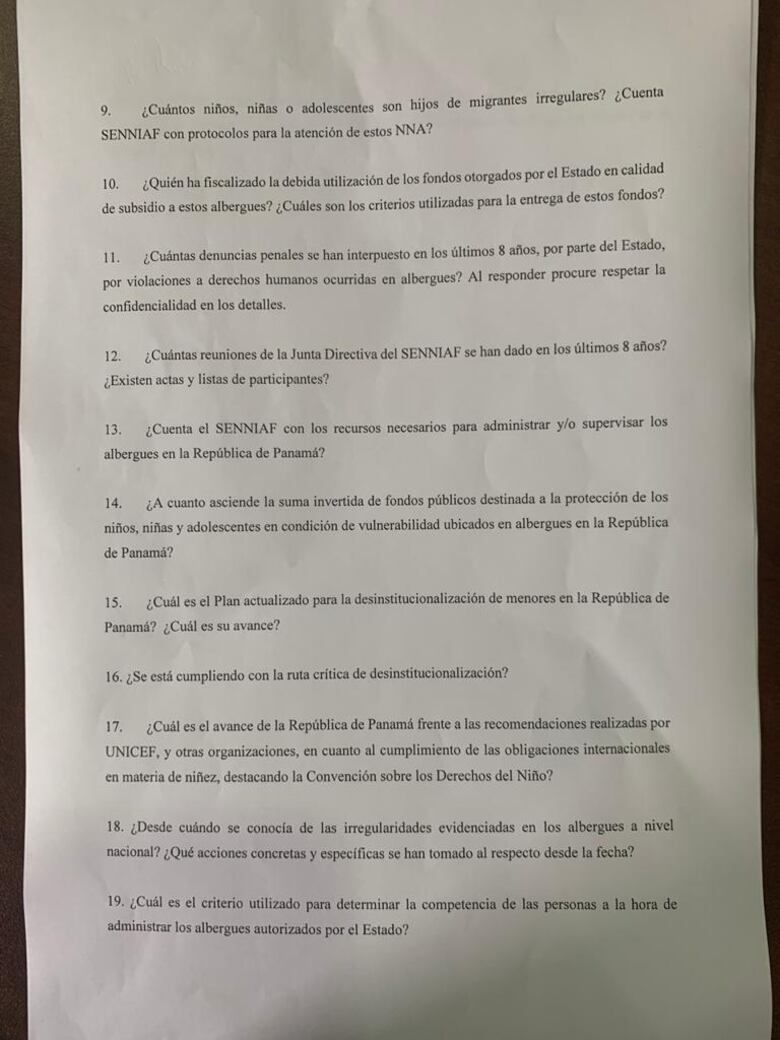 Asamblea Nacional cita a la Ministra de Desarrollo Social y a la Directora del Senniaf por el caso de los albergues