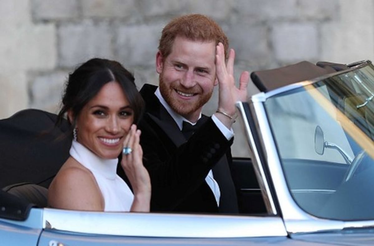 Meghan y Enrique salen del Castillo de Windsor para ir a celebrar a Frogmore House.