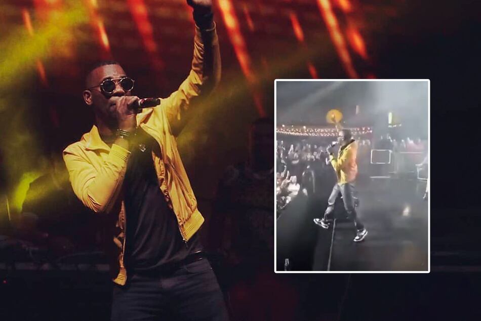 Nando Boom se cae de una tarima, pero termina su presentación