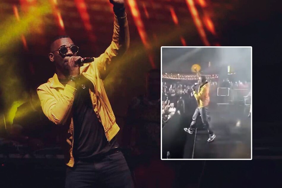 Nando Boom se cae de una tarima, pero termina su presentación