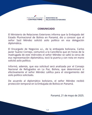 Saúl Méndez saltó la cerca de la embajada de Bolivia para pedir asilo