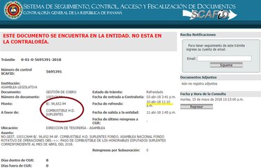 Partida de combustible de Asamblea Nacional oculta planilla de suplentes