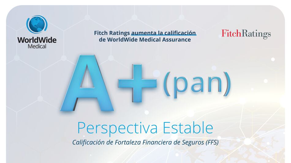 Fitch Ratings aumenta calificación de fortaleza financiera a A+(pan) de WorldWide Medical Assurance