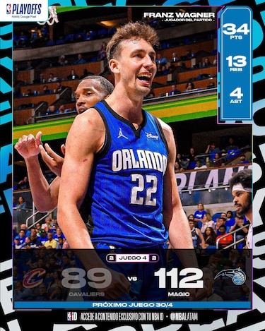Magic humillan a Cavaliers con remontada y vuelven a Cleveland con la serie 2-2
