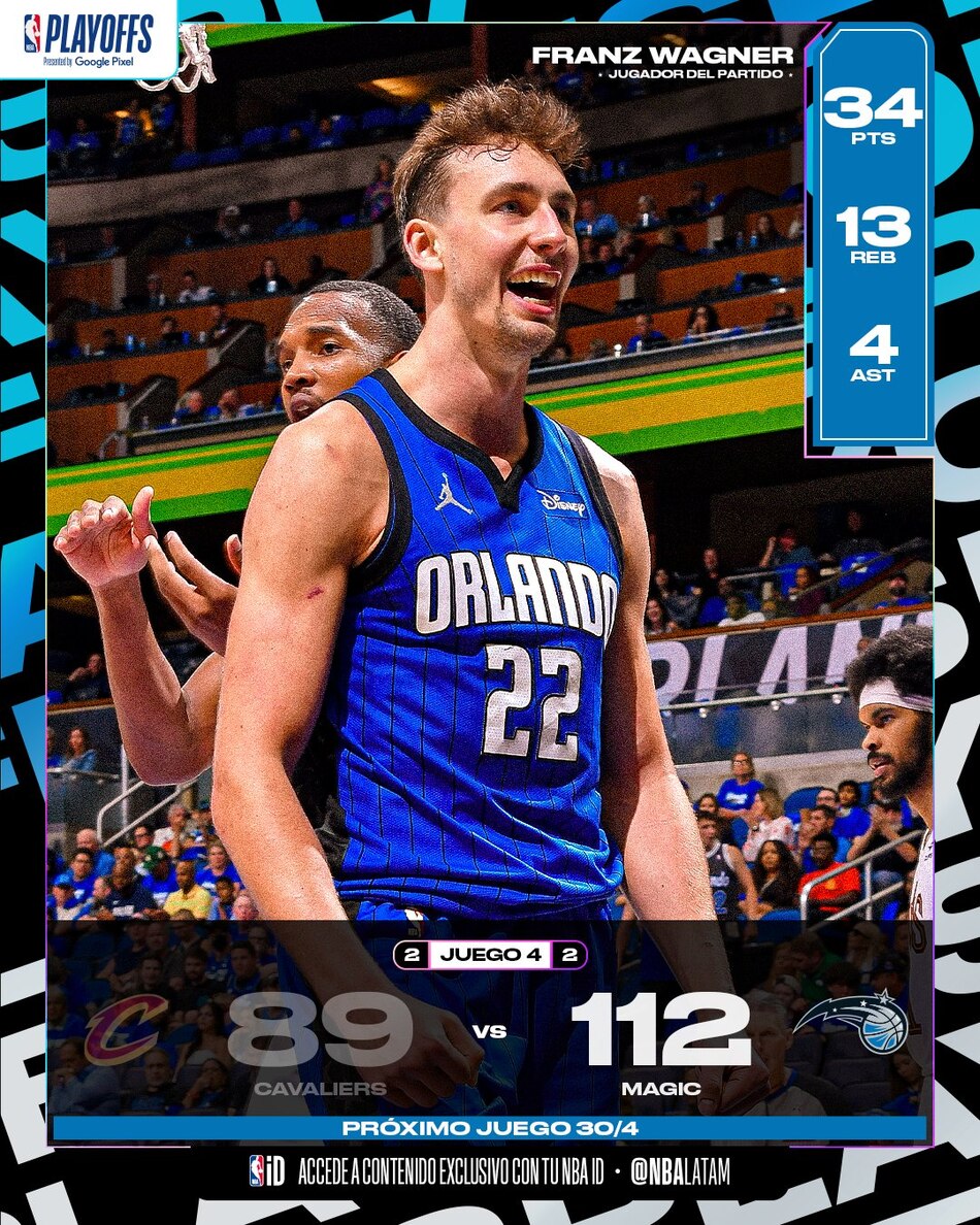 Magic humillan a Cavaliers con remontada y vuelven a Cleveland con la serie 2-2