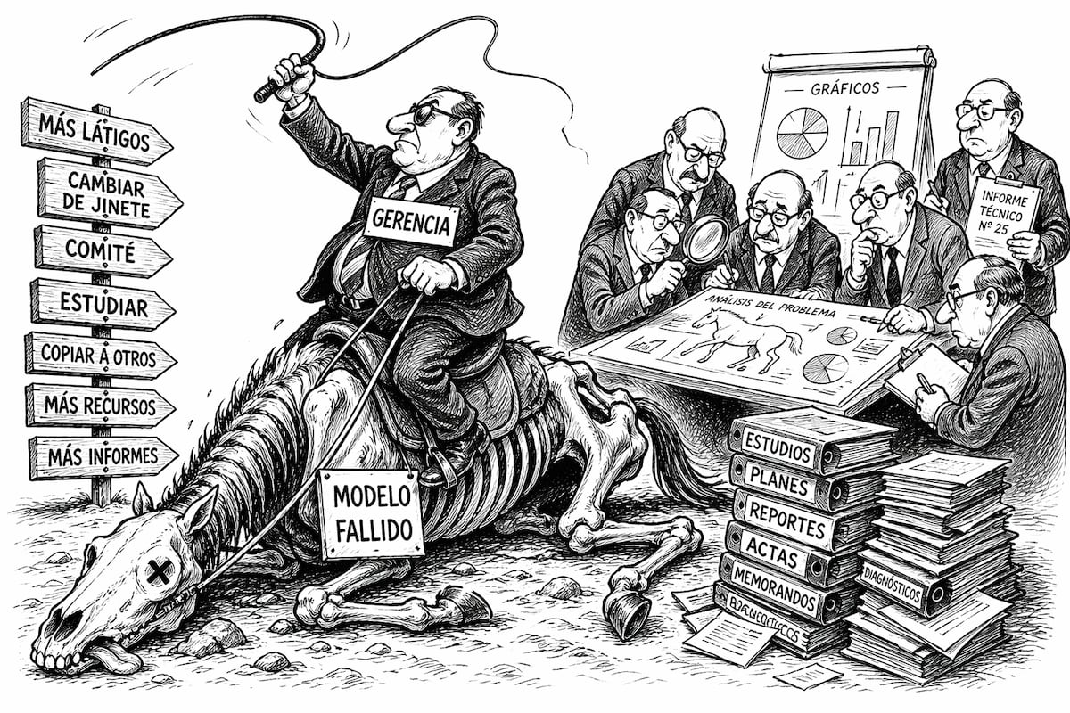 El caballo muerto, teoría