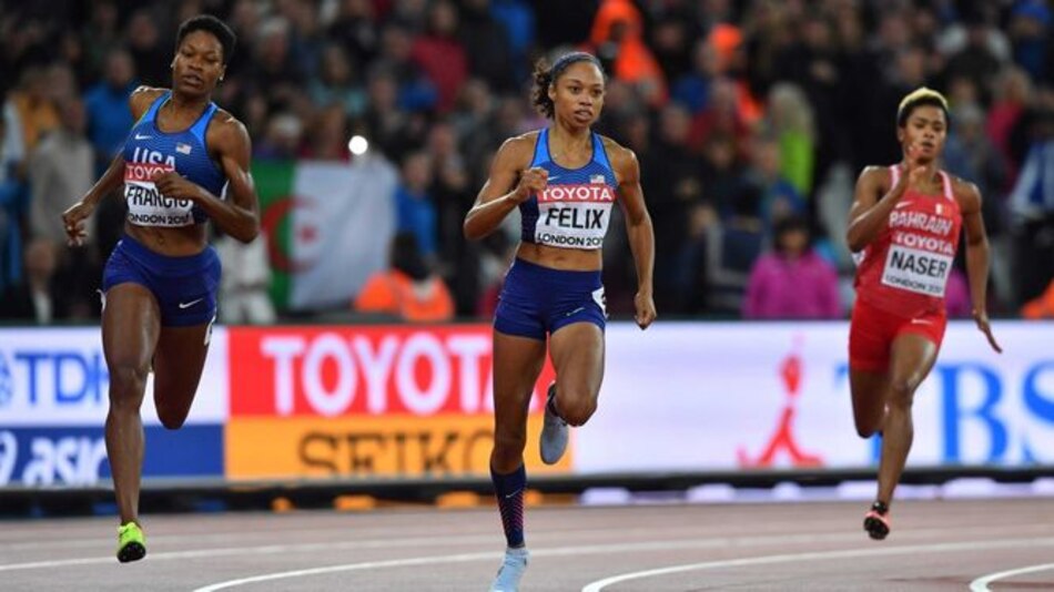 Allyson Felix alcanza el bronce y empata récord de medallas