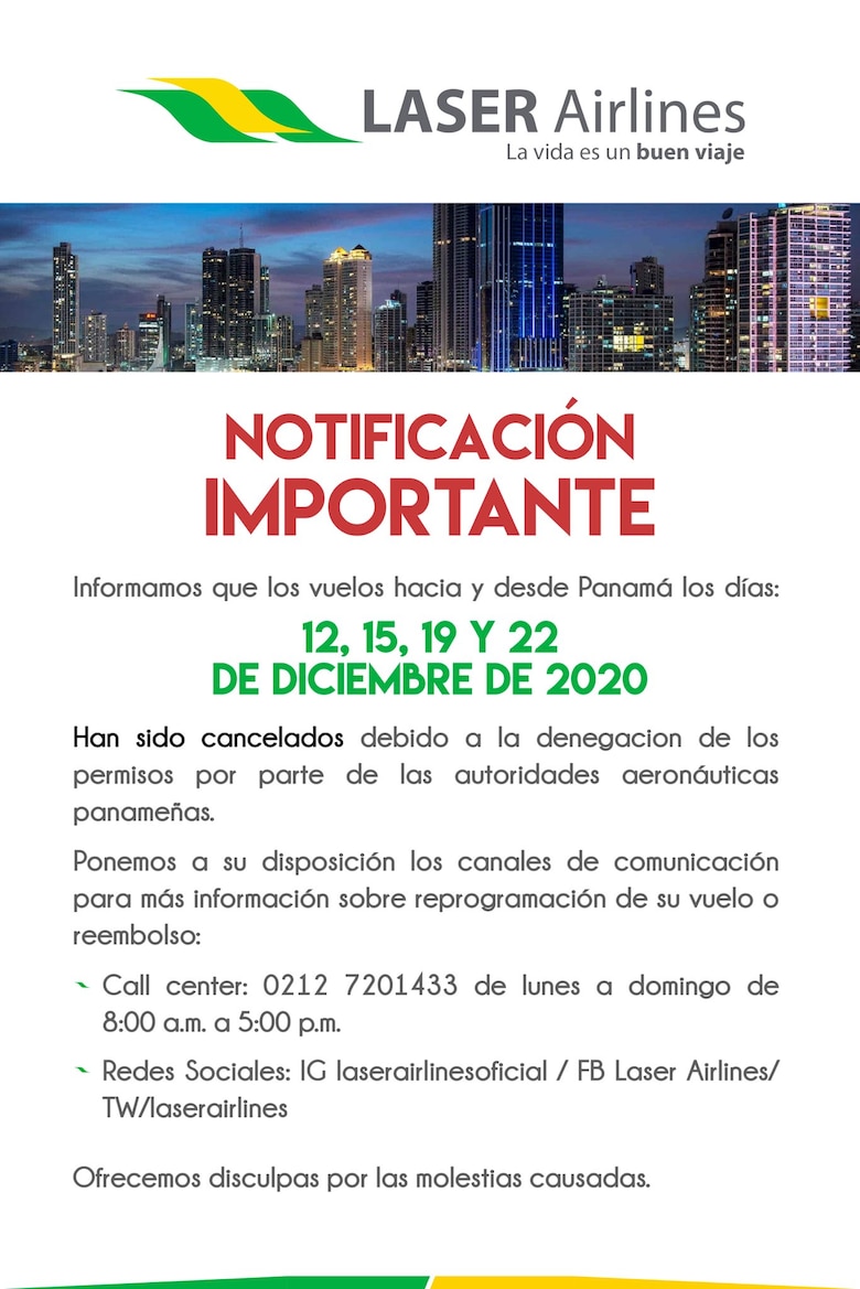 Gobierno venezolano suspende los vuelos de Copa Airlines hacia este país sudamericano