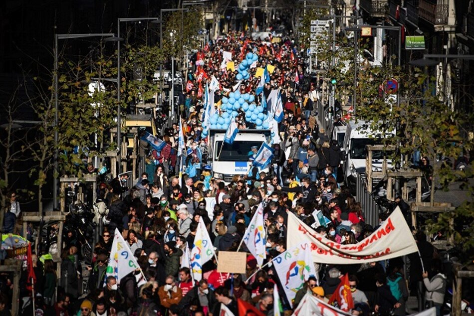 Huelga de maestros en Francia contra la gestión del covid en las escuelas