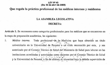 ¿Crisis del internado o exceso de graduados en Medicina en Panamá?