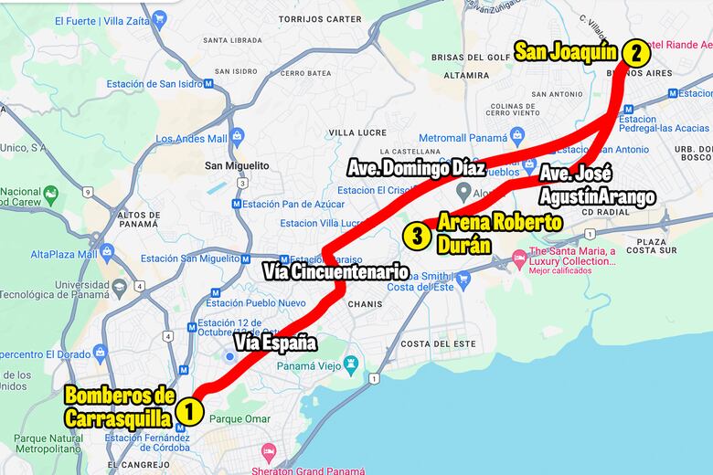Este es el recorrido que hará el carro de los Bomberos con el féretro del Matador Tejada