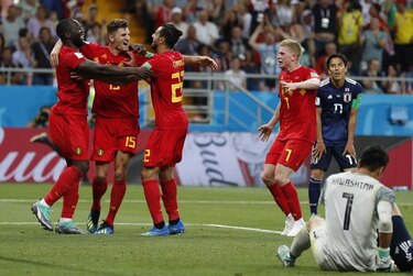 Bélgica liquida a Japón con remontada; se cita con Brasil