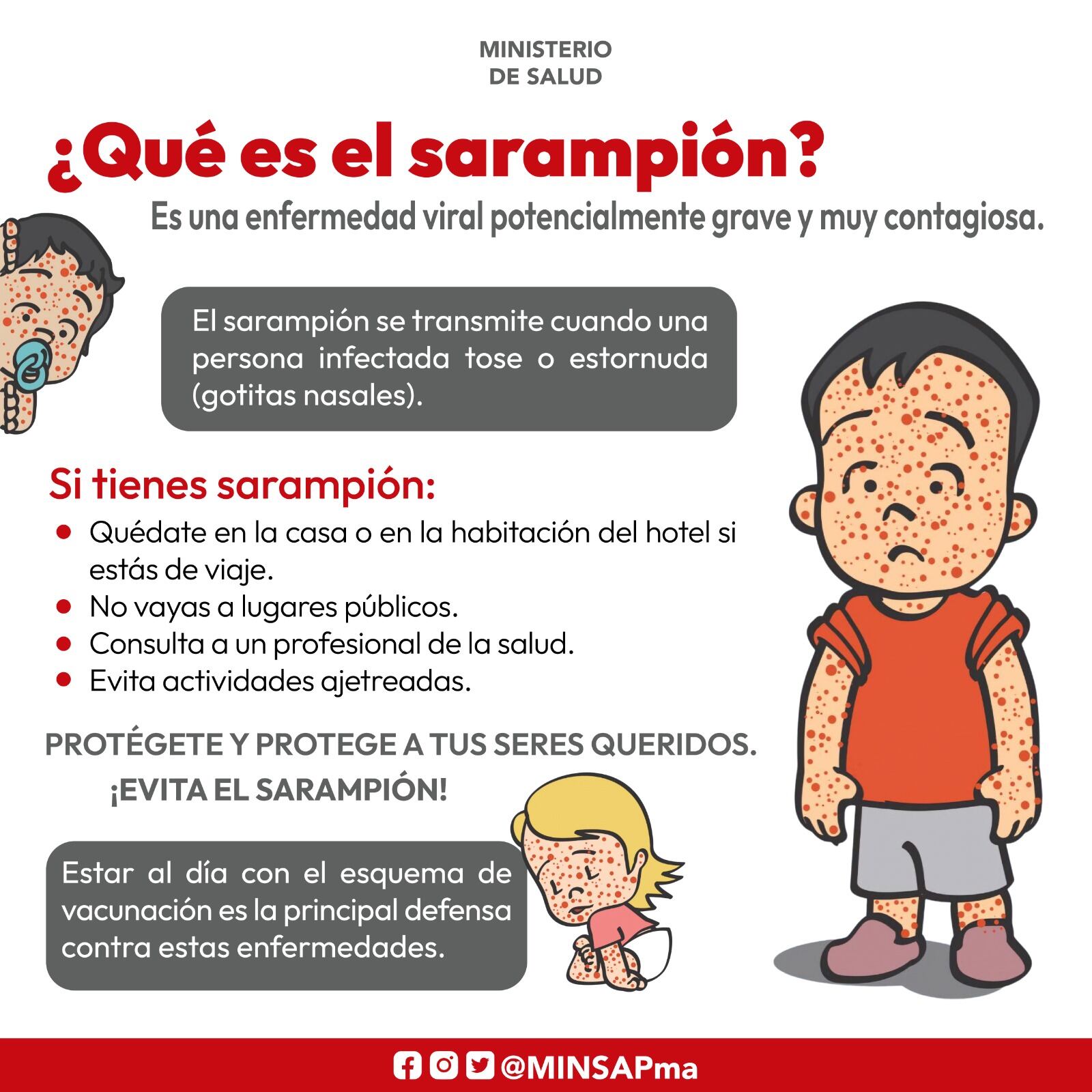 Detectan los primeros casos de sarampión en el país desde 1995