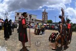 EN IMÁGENES: Feligreses de La Chorrera asisten al Viacrucis de la Pasión de Cristo