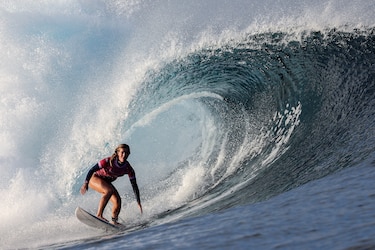La estadounidense Caroline Marks, reina del surf en los Juegos Olímpicos París 2024