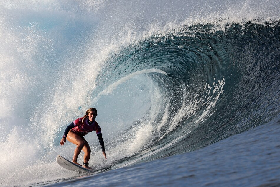 La estadounidense Caroline Marks, reina del surf en los Juegos Olímpicos París 2024