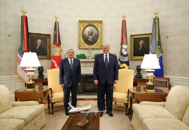 Trump recibe en la Casa Blanca a su ‘amigo’ López Obrador en medio de las críticas