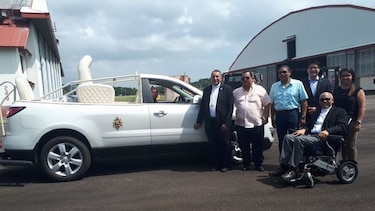 Papamóvil ya llegó a Panamá